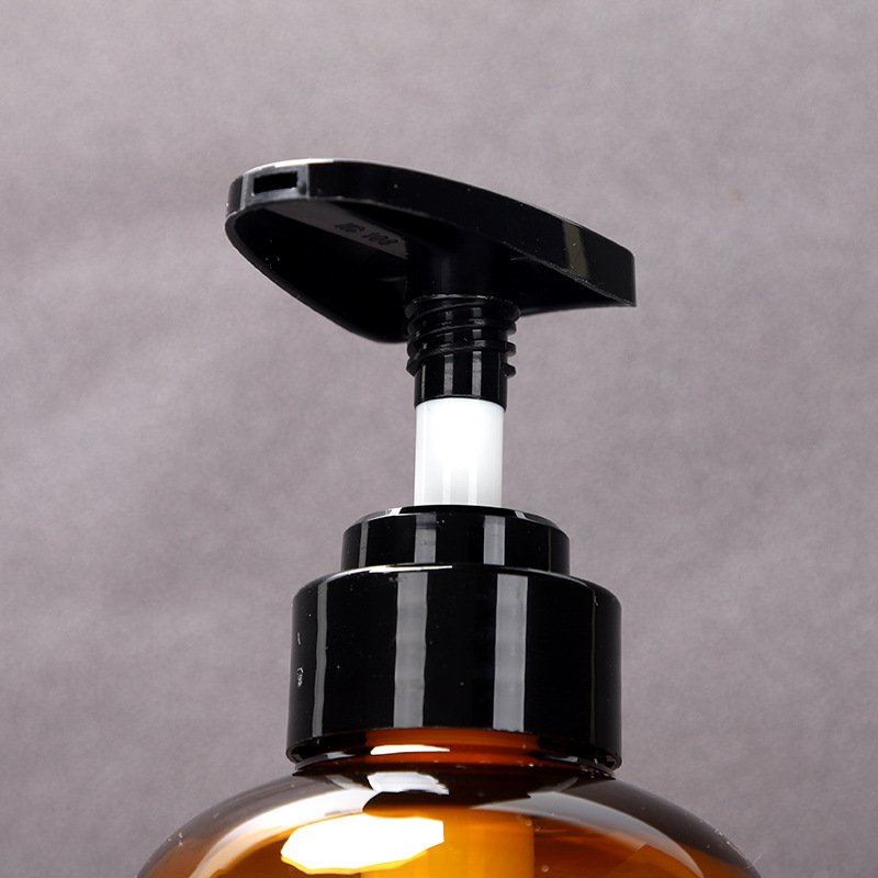 Hotel Shampoo Bottle 300ml 500ml Plastic Lotion Sub Bottle PET Wash and Care Press Shower Gel Bottle Cosmetic Screen Printing