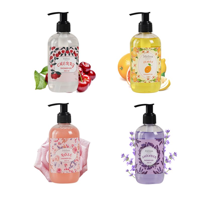 Private Label Body Wash Scent Shower Gel Liquid Bath Soap Scrub Lightening Whitening Moisturizing Rose Milk Fragrance Wholesale