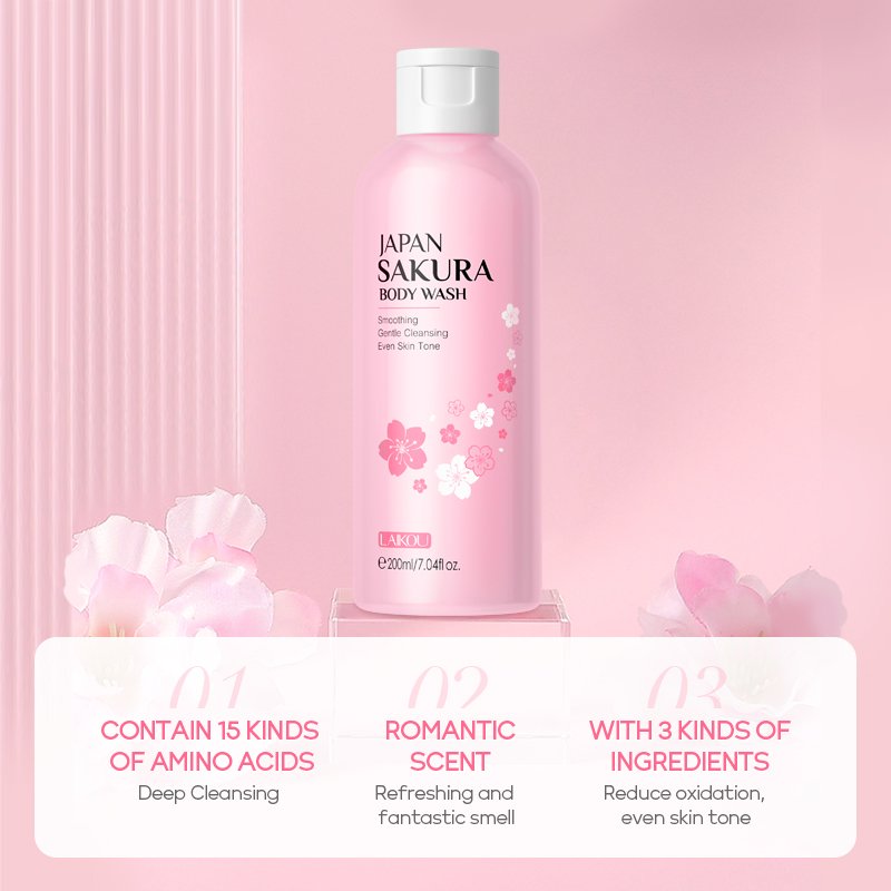 Deep Cleansing Nourishing Body Wash 200ml Whitening Shower Gel for Adults Exfoliating Bath Liquid Wholesale