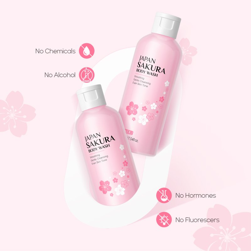 Deep Cleansing Nourishing Body Wash 200ml Whitening Shower Gel for Adults Exfoliating Bath Liquid Wholesale