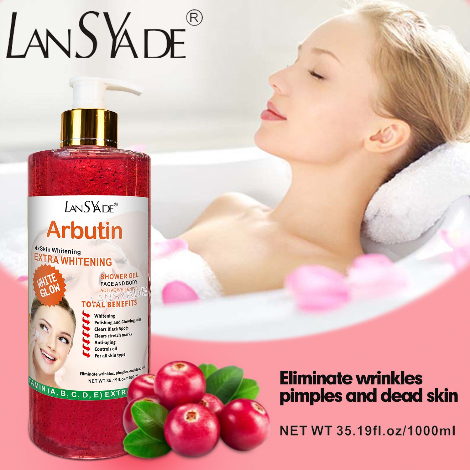 Private Label Shower Gel High Quality Body Wash Scrub Exfoliating Whitening Nourishing Skin Hydrating Refresh Body Care