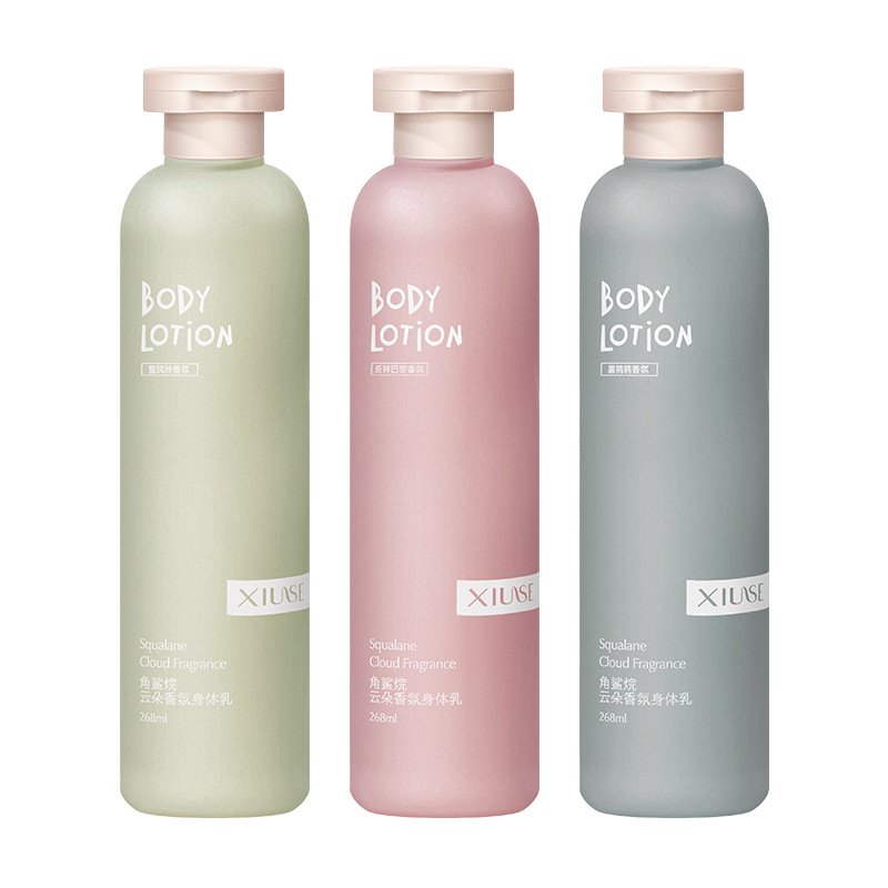 Plastic Bottle 250ml Scrub Shower Gel Bottle Cosmetic Shampoos Bottle Wholesale Custom Pink Blue Yellow Cosmetic Packaging PET