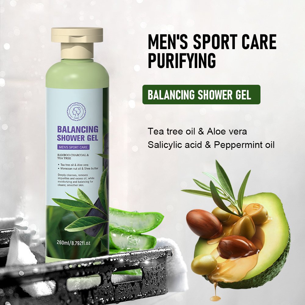 Long-lasting Aloe Vera Shower Gel Natural Fragrance Organic Ingredients Perfumed Moisturizing Men Sports Body Wash