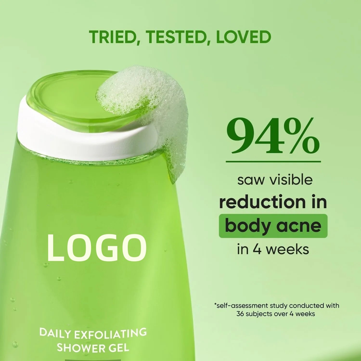 Daily Exfoliating 1% Salicylic Shower Gel 250ml-Effective for Sensitive Skin
