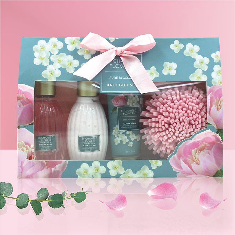 OEM Luxury Wholesale Private Label Natural Aromatherapy Spa Flower Bath Body Kit Wash Shower Gel Gift Set For Women Mother