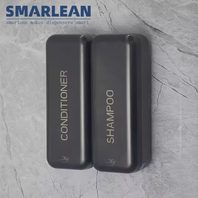 Smarlean HF1 Automatic bathroom soap dispenser abs black Wall Mount 3 in 1 Hotel Liquid Foam Soap Shampoo Shower Dispenser