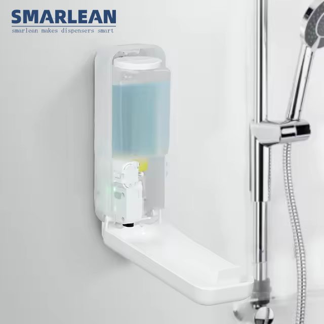 Smarlean HF1 Automatic bathroom soap dispenser abs black Wall Mount 3 in 1 Hotel Liquid Foam Soap Shampoo Shower Dispenser