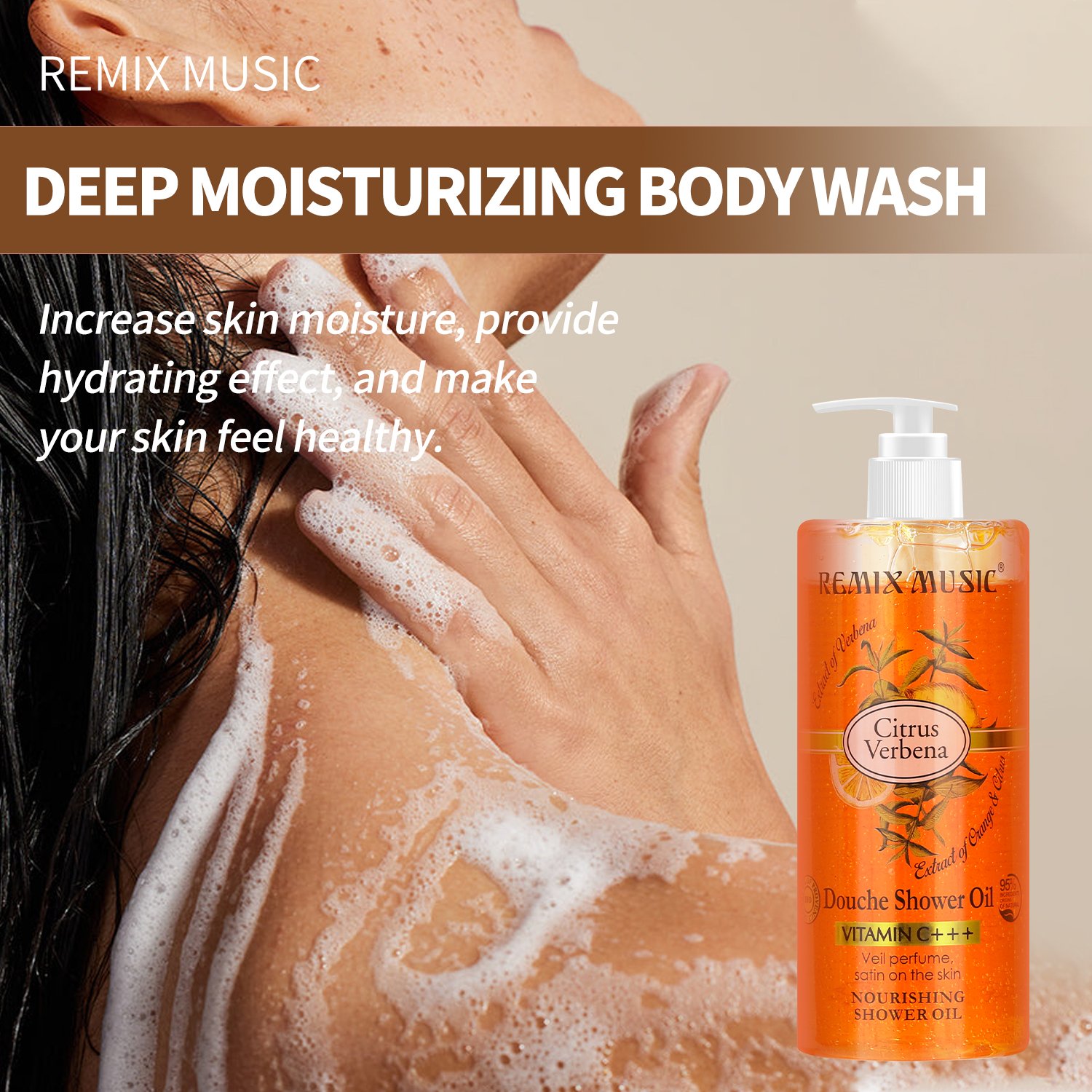 Deep Moisturizing Shower Gel - Combines The Power Of BHA And AHA To Gently Exfoliate,Advanced Formula With Scrub Particles