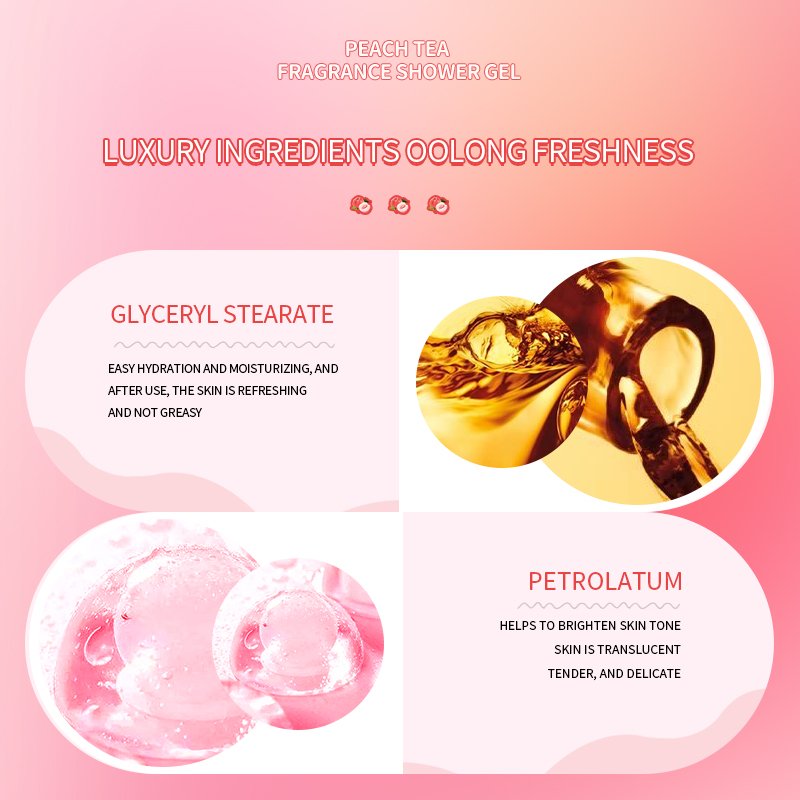 Bioaqua nourishing clean body wash Natural Organic Liquid peach tea fragrance shower gel
