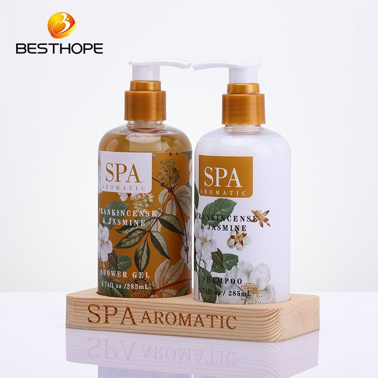 Customized fragrance oil perfume spa bath gift set with woven handbag shampoo shower gel body wash bubble bath set