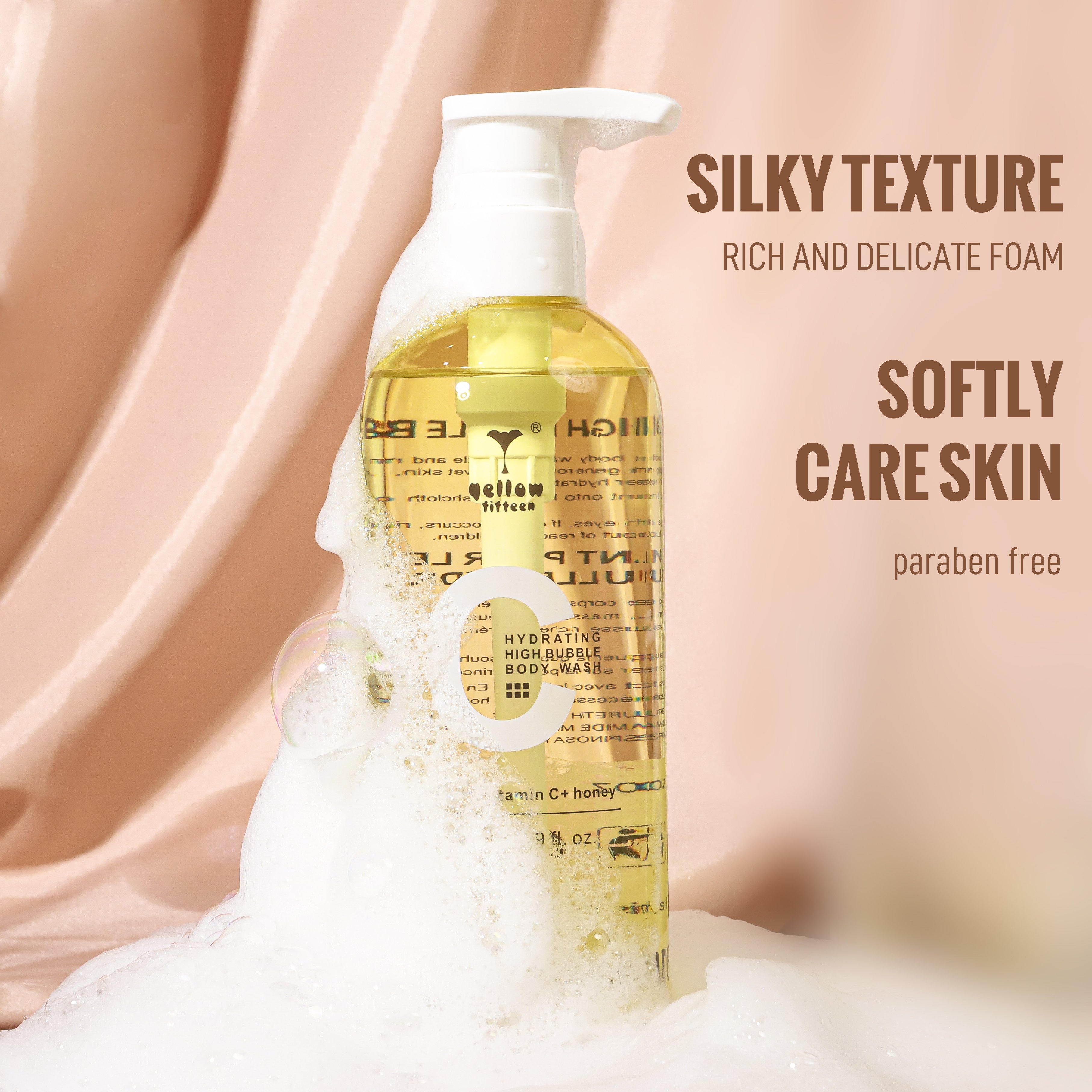 Honey Vitamin C Organic Shower Gel Cleaning Exfoliation Whitening Body Wash Liquid Bath Lotion Private Label