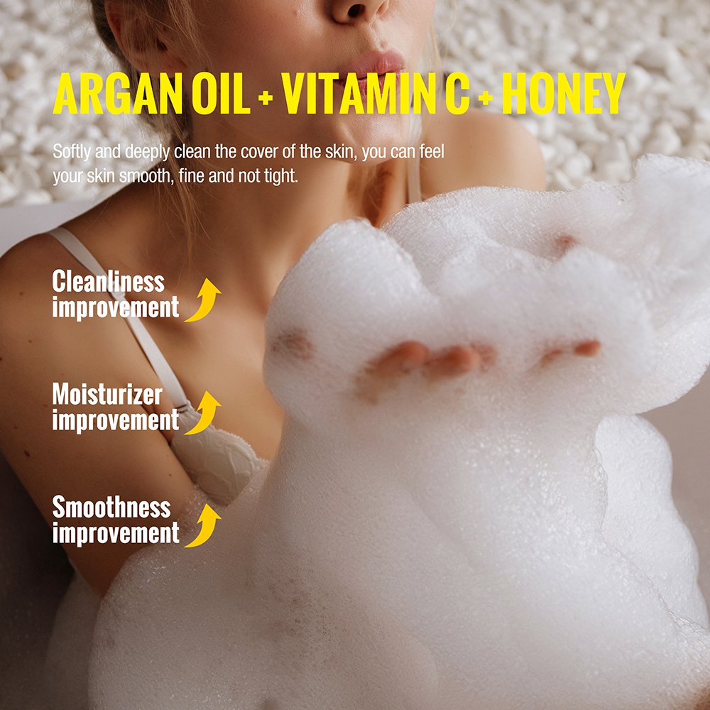 Honey Vitamin C Organic Shower Gel Cleaning Exfoliation Whitening Body Wash Liquid Bath Lotion Private Label