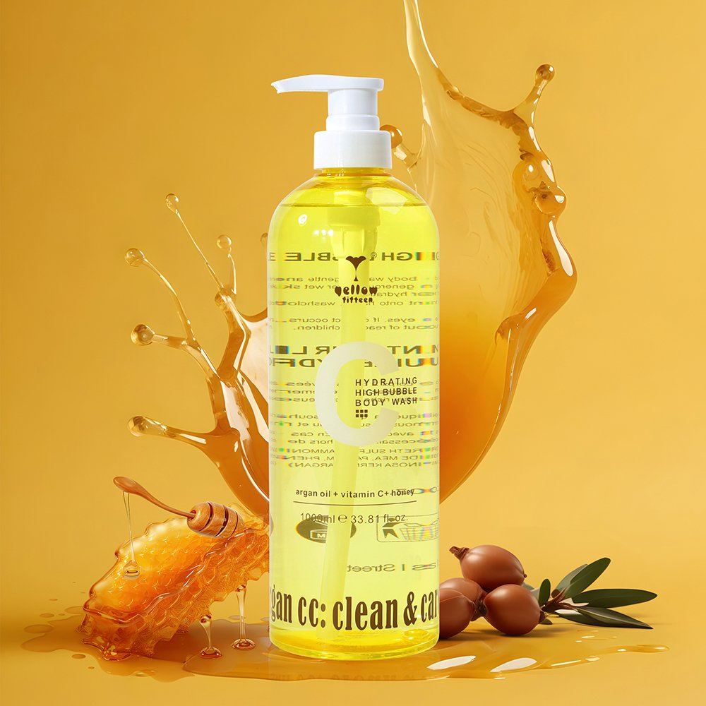 Honey Vitamin C Organic Shower Gel Cleaning Exfoliation Whitening Body Wash Liquid Bath Lotion Private Label
