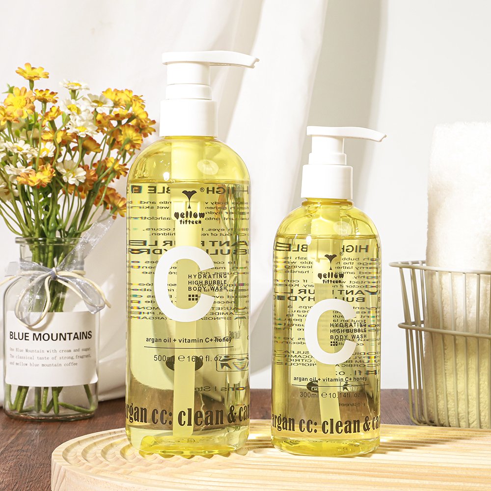 Honey Vitamin C Organic Shower Gel Cleaning Exfoliation Whitening Body Wash Liquid Bath Lotion Private Label