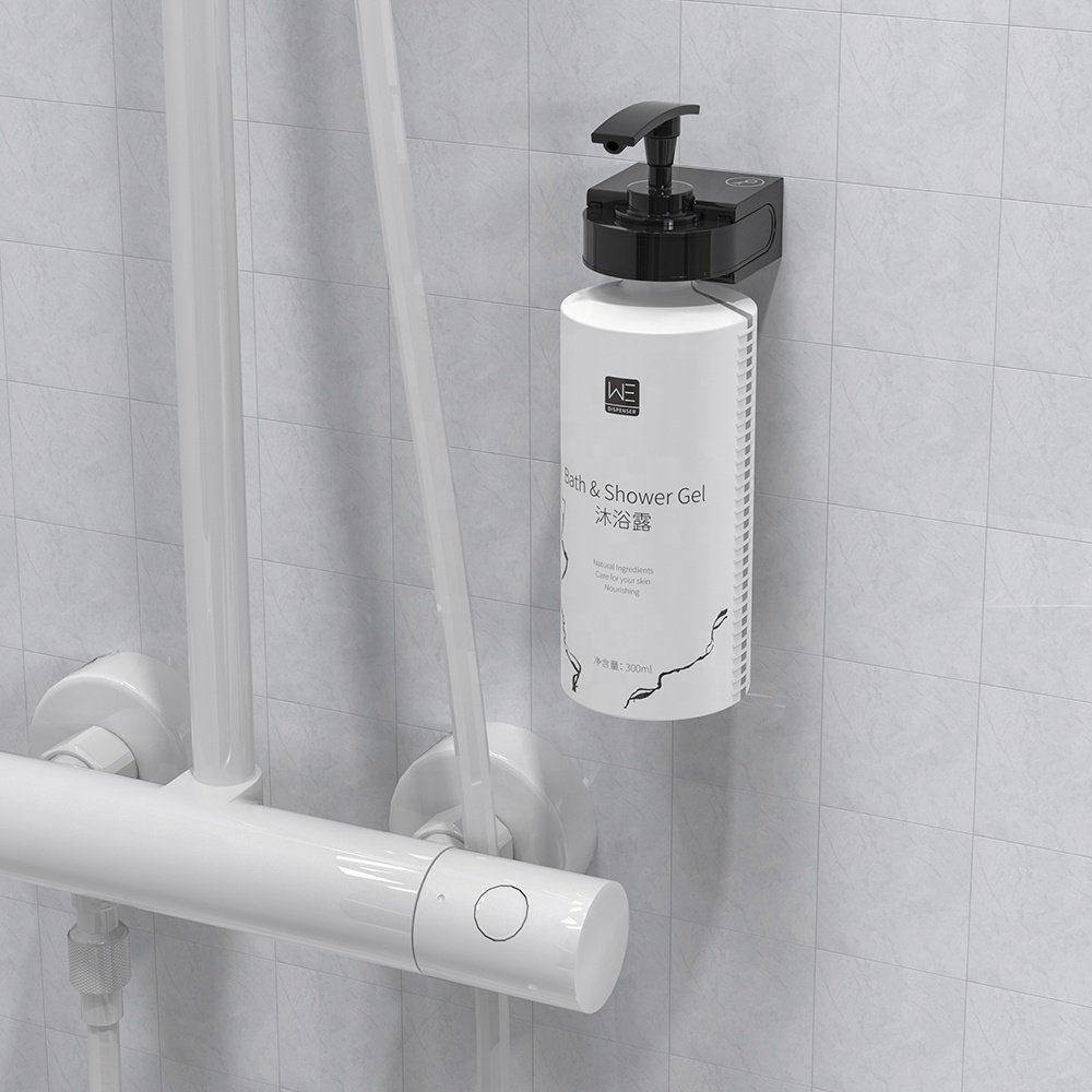 Wholesale Factory Direct No-Drill Magnetic Key Wall Mounted Soap Dispenser for Shampoo Shower Gel Bathroom Bracket holder