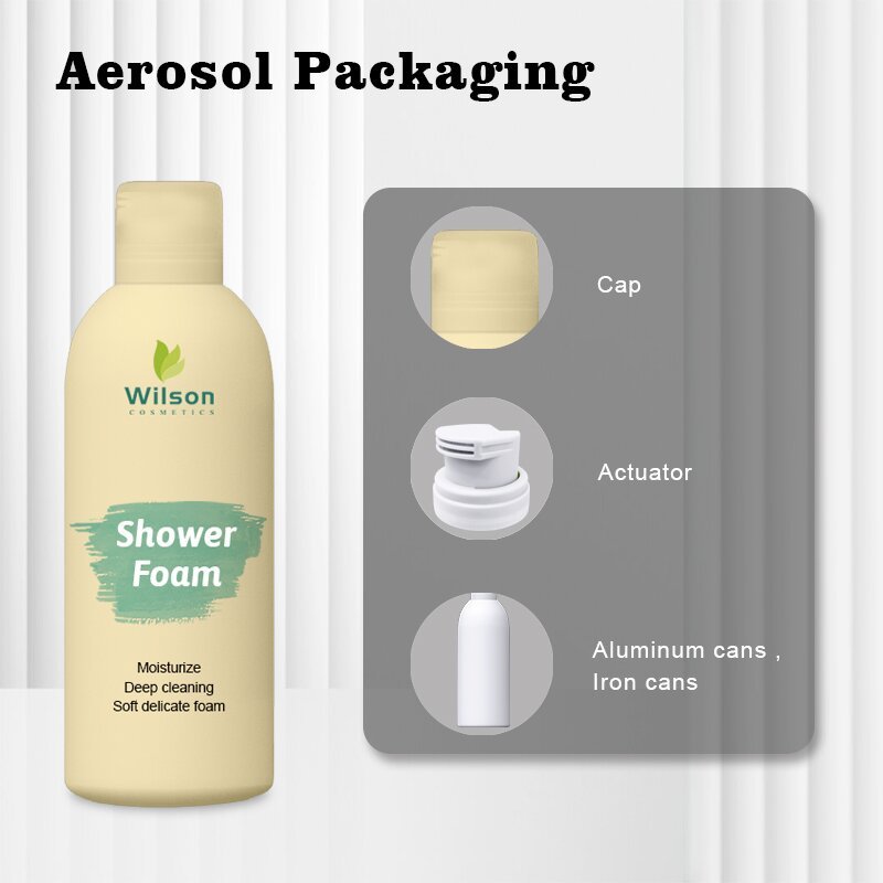 Aerosol cosmetics Customized body wash shower foam Factory Manufacturers oem odm shower foam mousse bath bubble Free Sample