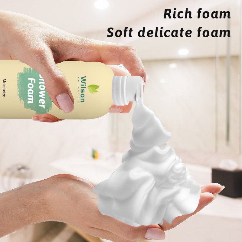 Aerosol cosmetics Customized body wash shower foam Factory Manufacturers oem odm shower foam mousse bath bubble Free Sample
