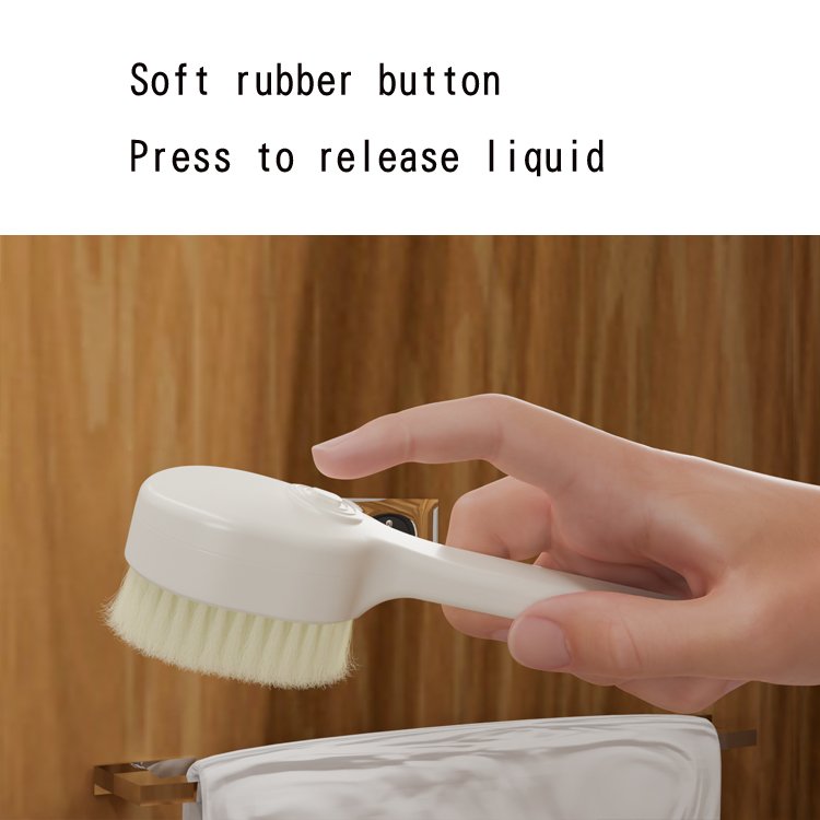 Can add shower gel Bath BrushLong Handle Shower BrushBath Back Scrub ArtifactBody ScrubShower
