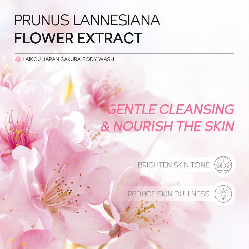 Private Label 100ml Sakura Body Wash Smoothing Mild Cleansing Moisturizing Whitening Shower Gel