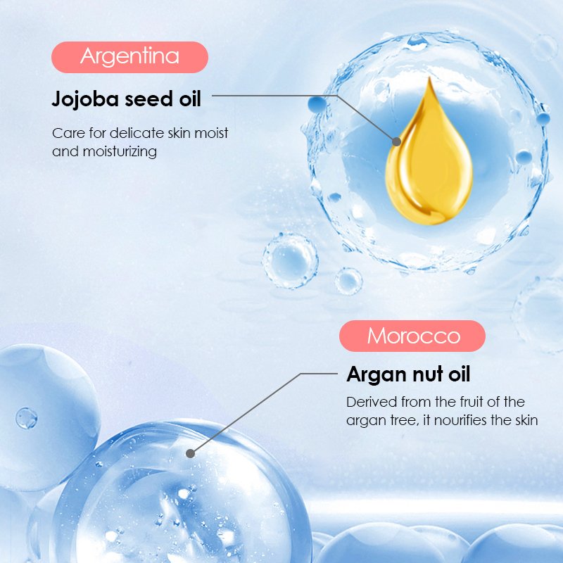 Amino Acid Shower Gel Mousse 500ml / 16.9 fl oz Moisturizing Foam Argan Oil Aloe Vera Deep Cleansing Skin Bath Body Wash Bubble