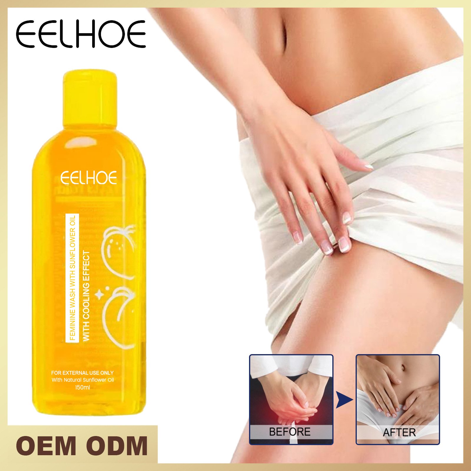 EELHOE Private Parts Cleaner Women Shower Gel Private Cleaning Stop Itching Persistent Fragrance Retention Feminine Washes