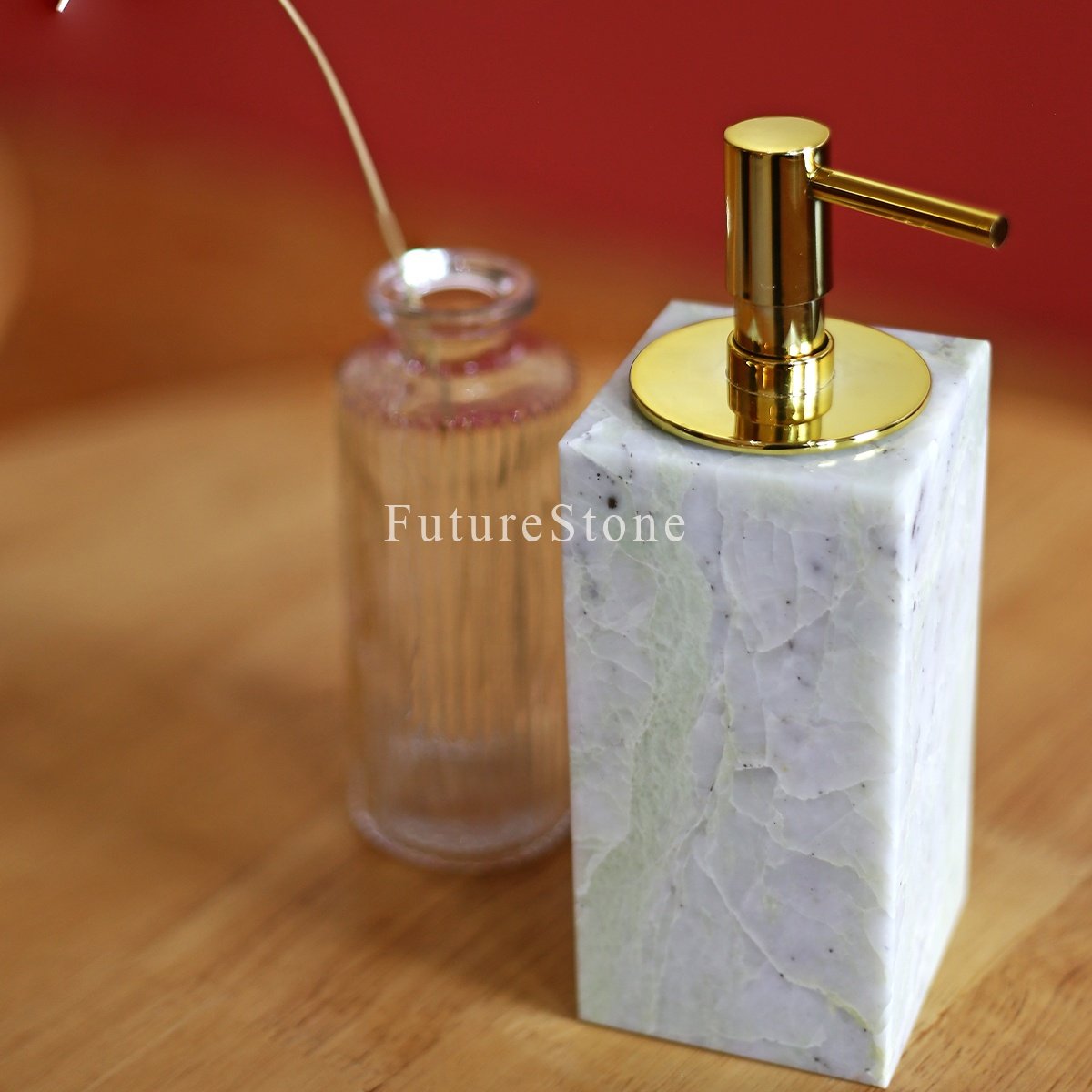 Customized Natural Marble Shampoo Bottle 300/400/500/600ml Square Lotion Pump Shampoo Bottle Shower Gel Bottles Packaging