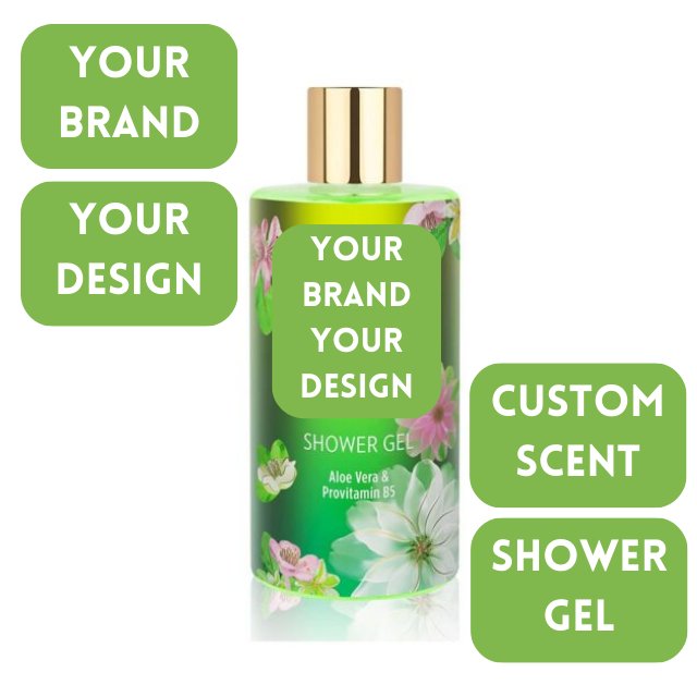 PRIVATE LABEL Spring Fruity-Floral Scented Bath&Shower Gel with Aloe Vera-Provitamin B5