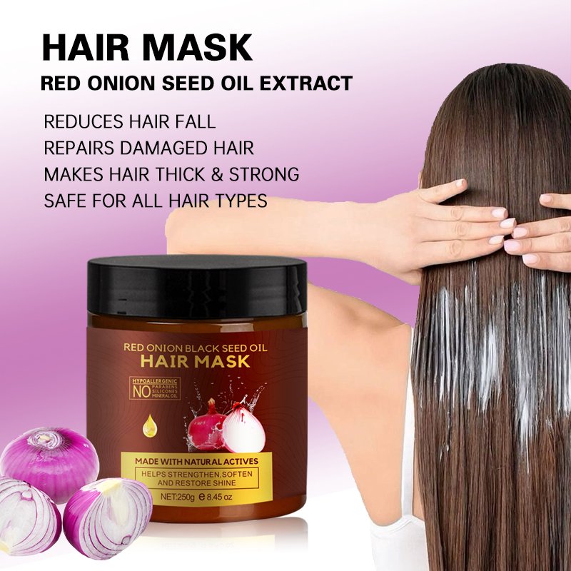 Private Label Red Onion Hair Growth Oil Cold Vegan Sulfate Free Shampoo and Conditioner Set Hair Fast Growth OEM