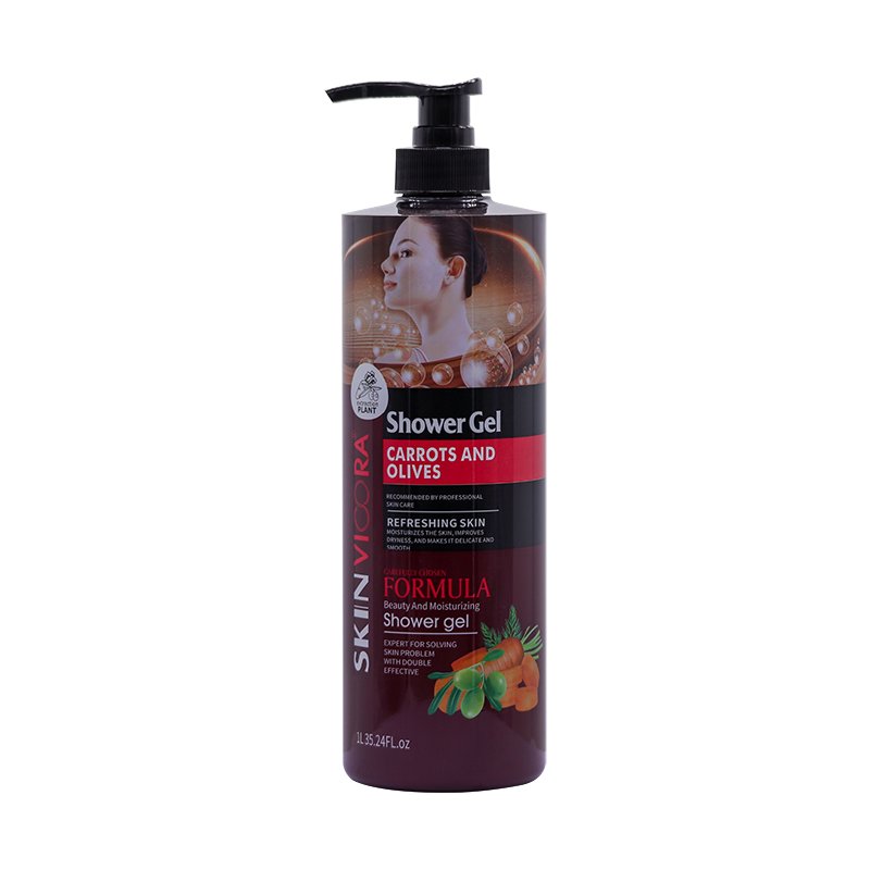 Organic private label shower gel 1000ml organic vitamin c whitening shower gel nourishing skin moisturizing shower gel