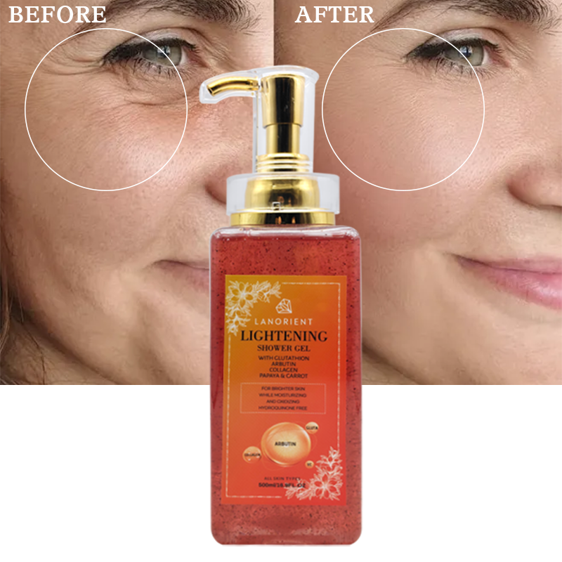 Private Label Natural Organic Vitamin E Remove Dark Spots Skin Brightening Papaya Goat Milk Body Wash For women