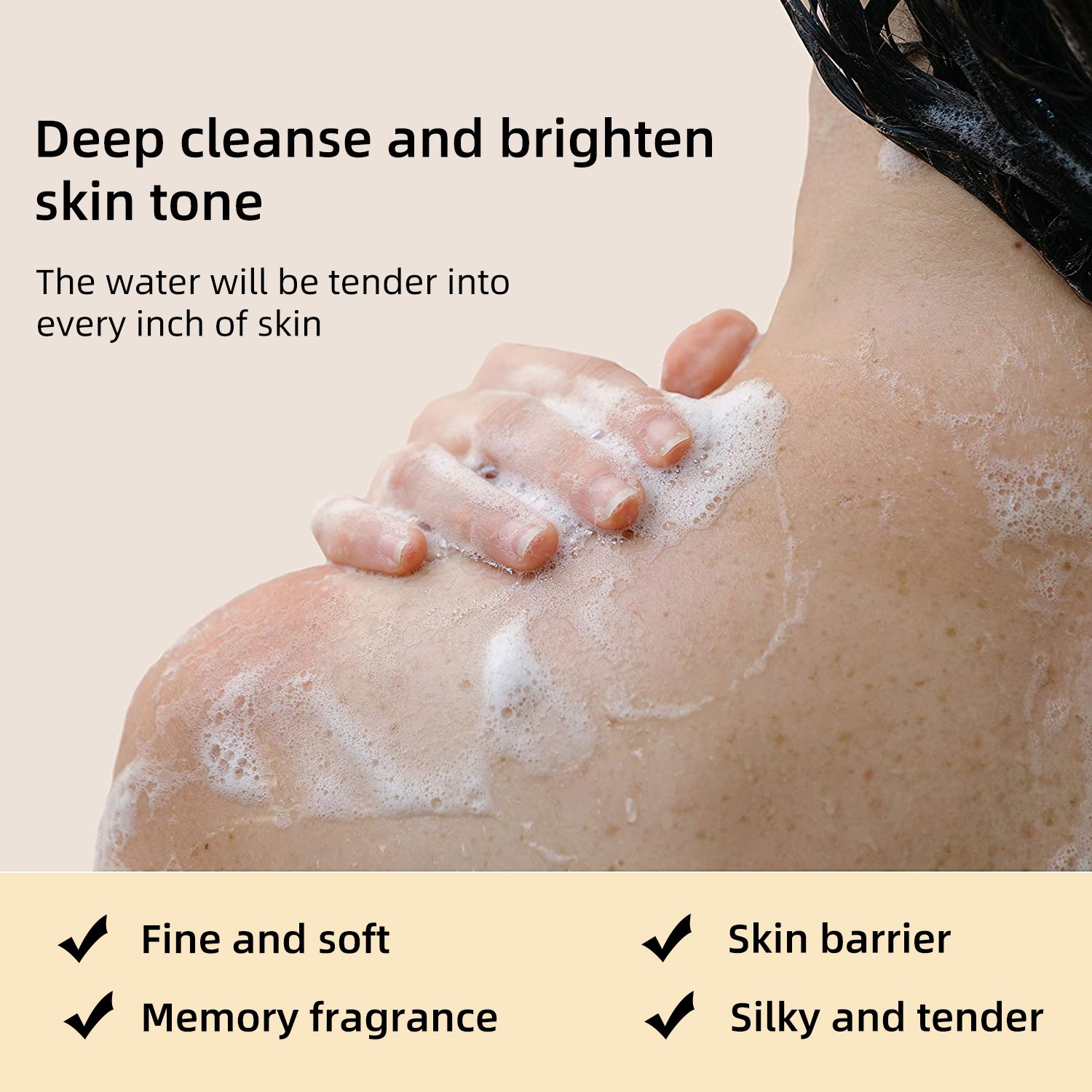 Private label organic bodywash lightening whitening shower gel for black skin
