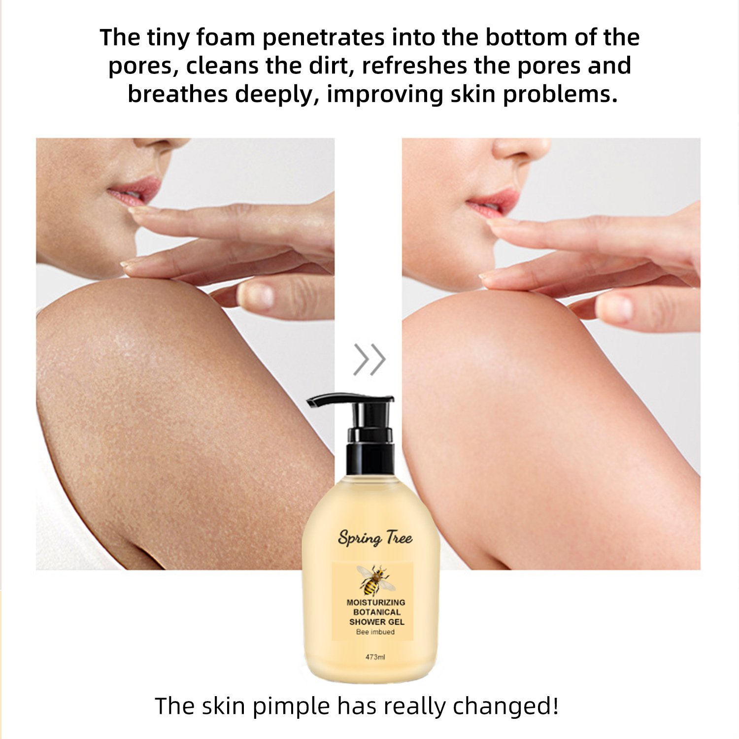 Private label organic bodywash lightening whitening shower gel for black skin