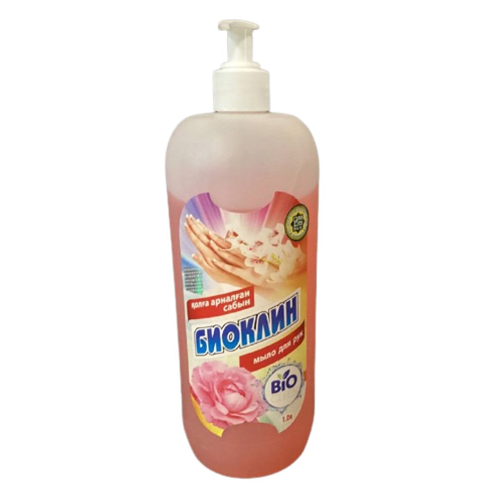 High quality scented liquid soap BioClean Rose 1 liter product of Kazakhstan household chemicals for sale