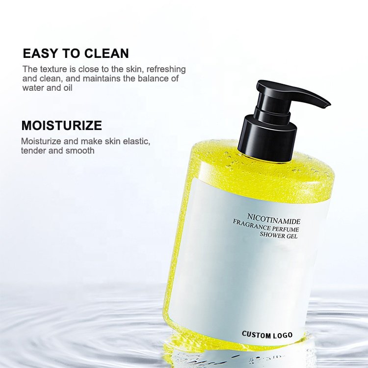 Gloway Manufacturer Customized 500ml Oem Body Wash Nicotinamide Aromatherapy Shower Gel for Women or Men Skin Brigthening