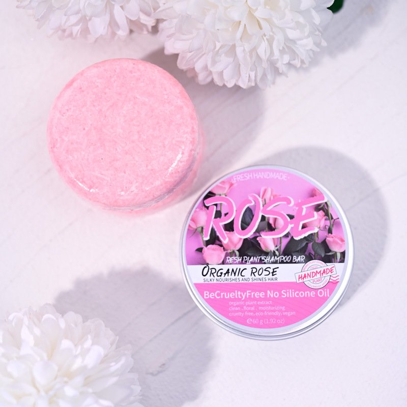 Natural Organic Rose Hair Growth Conditioner 100% Pure Plant Hair Shampoos Soap Shampoo Bar Pure Plant Hair Care Soap