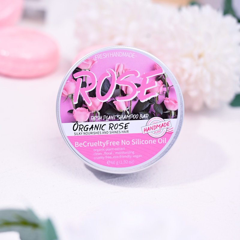 Natural Organic Rose Hair Growth Conditioner 100% Pure Plant Hair Shampoos Soap Shampoo Bar Pure Plant Hair Care Soap