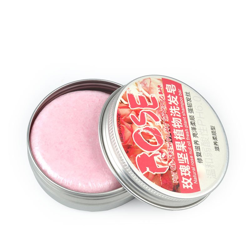 Natural Organic Rose Hair Growth Conditioner 100% Pure Plant Hair Shampoos Soap Shampoo Bar Pure Plant Hair Care Soap
