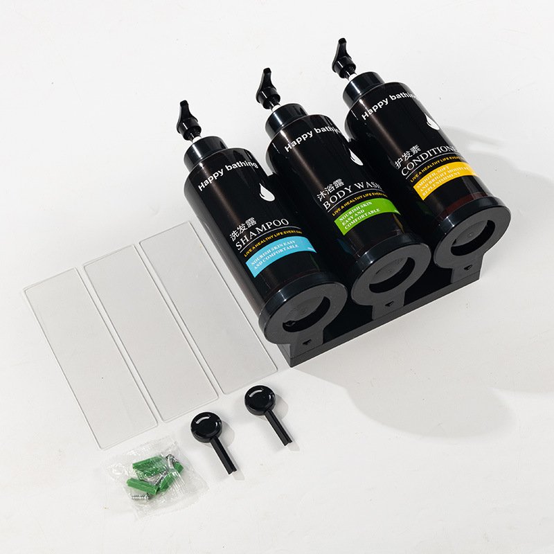 Hotel Bathroom 500ml Soap Dispenser Wall Mount Hand Soap Bottle Shampoo Shower Gel Dispenser Soap Dispenser Abs Wall Bracket