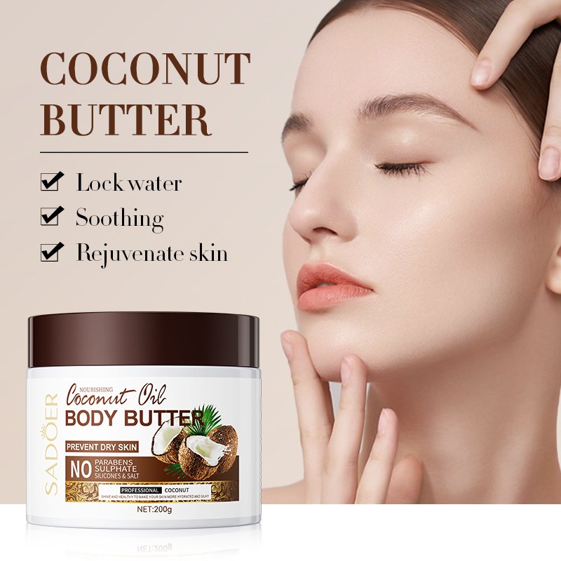 OEM SADOER private label wholesale coconut shower bath gel hair shampoo cleansing skin care moisturizing whitening body wash set