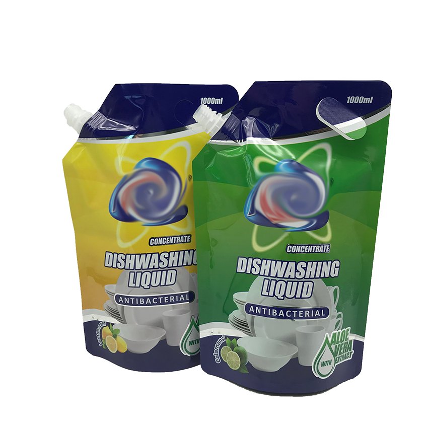 Custom Printed 30ml Liquid Pouch Reusable Detergent Packaging Spout Pouch Bags For Shampoo And Shower Gel