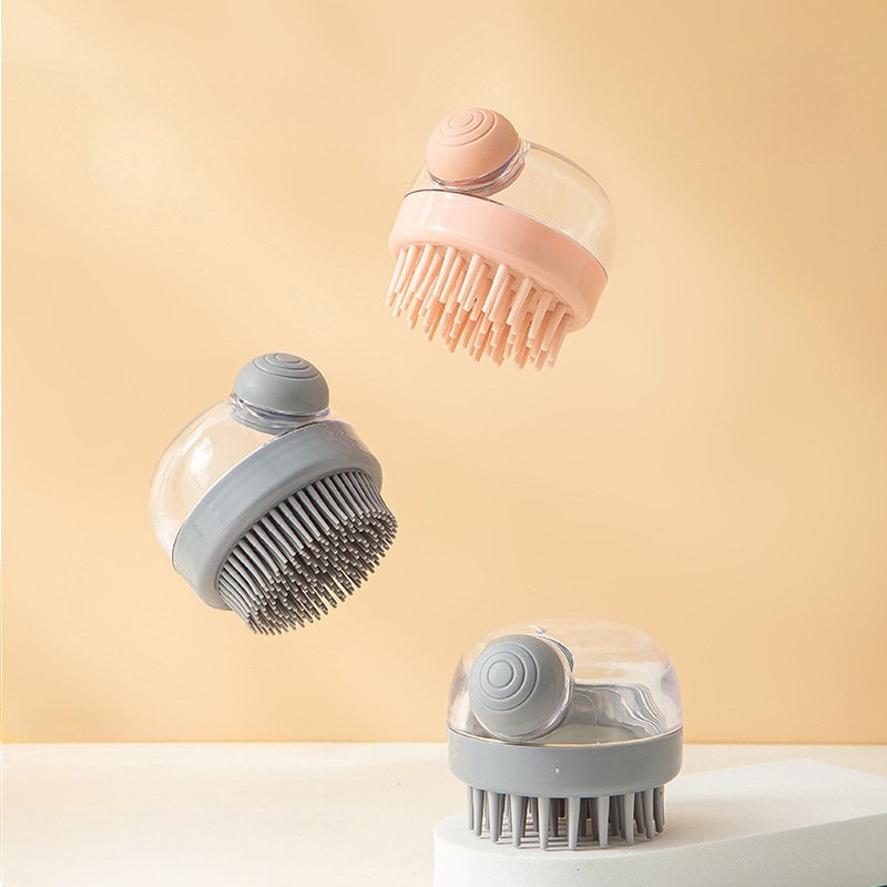 Soft Silicone Pet Bath Brush Pet Massage Grooming Shower Gel Dispenser