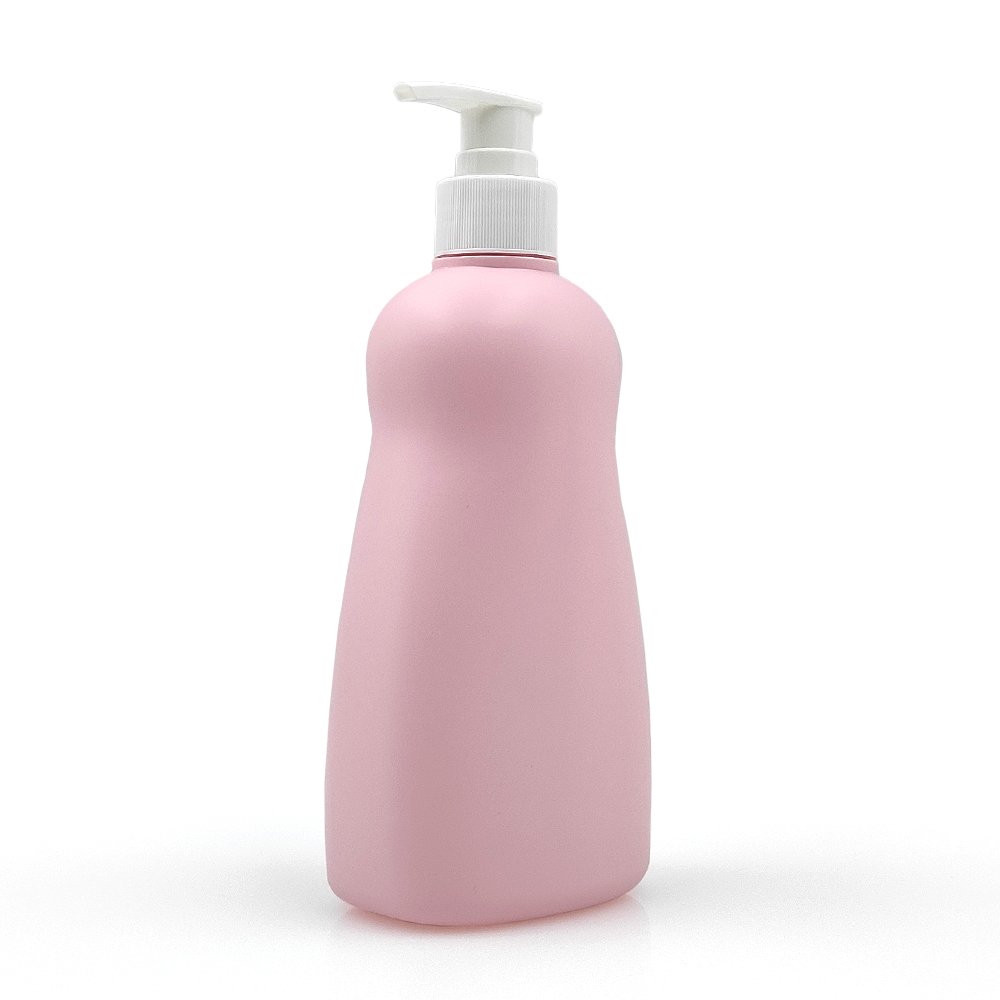 Special shape customized pink skincare body shampoo bottle shower GEL container with pump 300ml 10.1fl oz bottle packaging