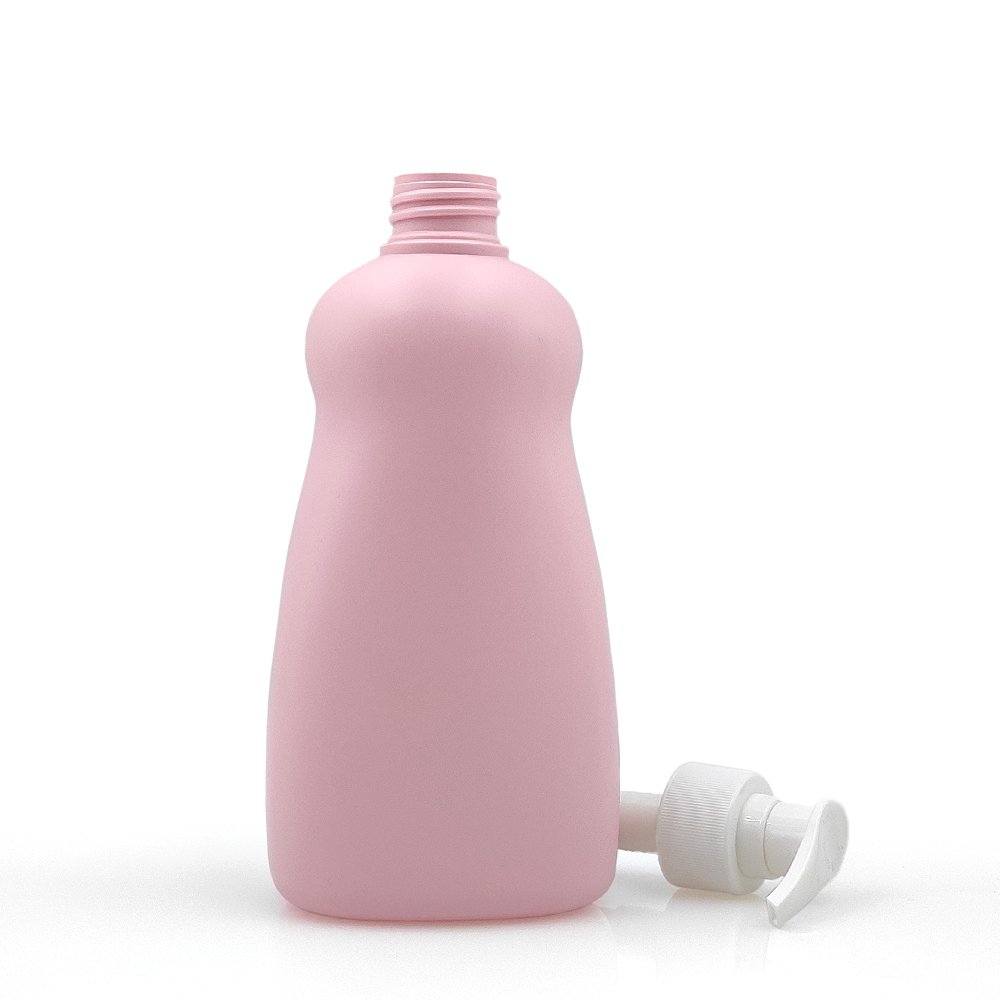 Special shape customized pink skincare body shampoo bottle shower GEL container with pump 300ml 10.1fl oz bottle packaging