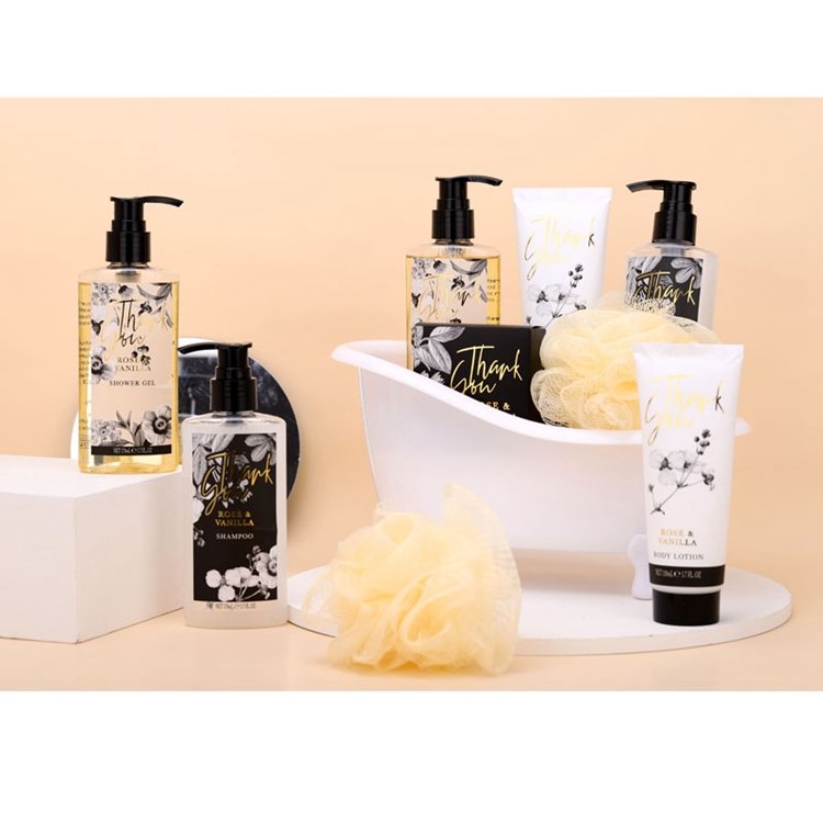 Wholesale mother's day gift set fashion shower gel body lotion shampoo bath salt bubble body wash care bath set