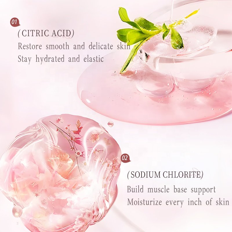 OEM Body Wash with Pump 500ml Natural Shower Cream with Real Rose Petals Deep Moisture for Dry Skin Flower Essence Shower Gel