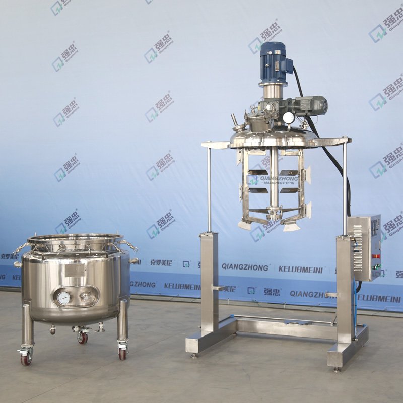 Two-Speed Pneumatic Lift Emulsifying Tank Cosmetic Mixer Multifunctional Blender Shower Gel Shampoo Making Liquid Machine