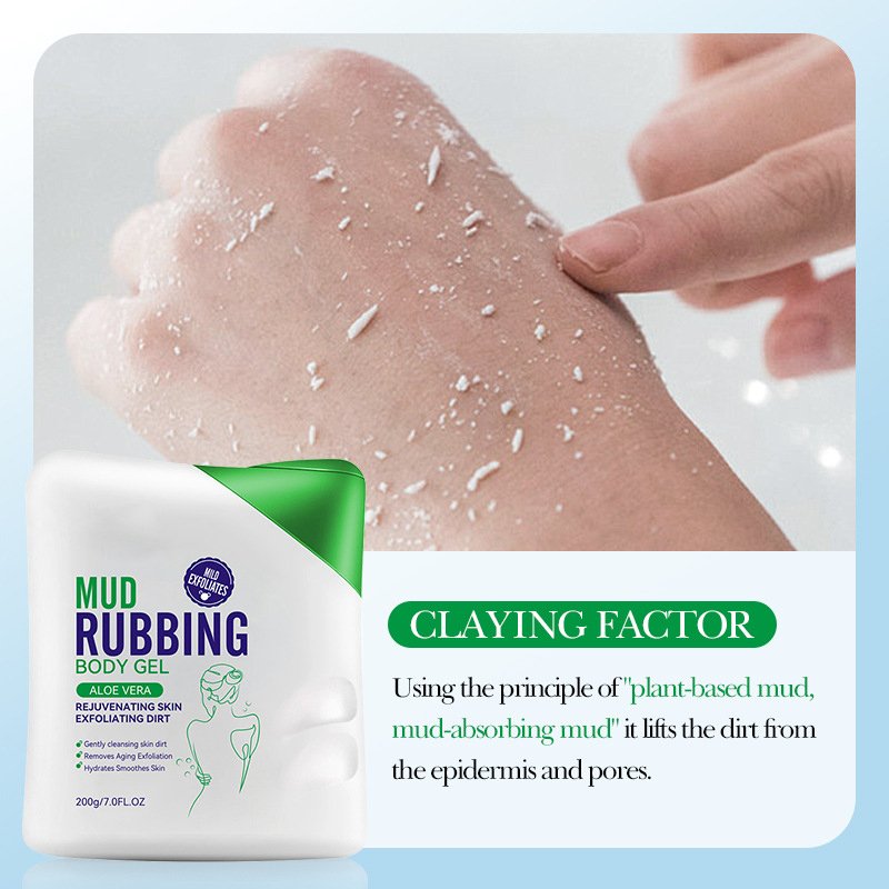 Organic Plant Extract Moisturizing Smoothing Exfoliating Scrub Shower Gel Deep Cleansing Mud Rubbing Body Gel