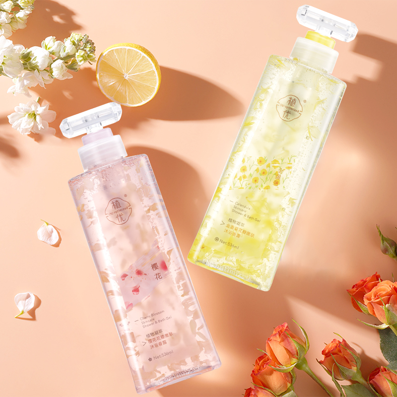 Customized 100% Natural Deep Cleaning Petal Body Wash Skin Healthy Care Shower Gel