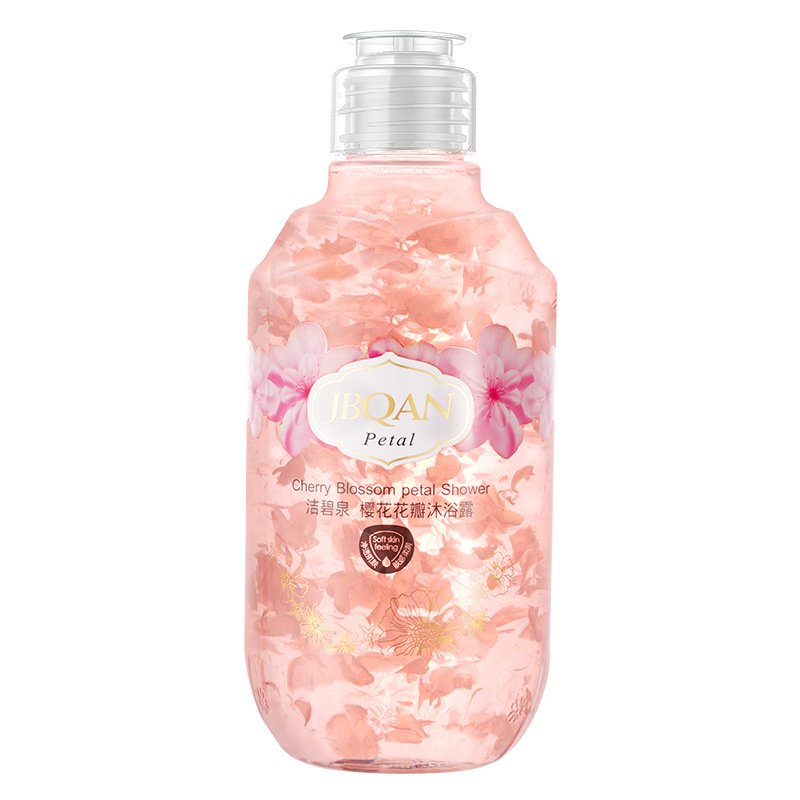 Custom Logo 350ml Body Wash Cherry Blossom Flower Petals Shower Gel Refreshing Cleansing Moisturizing Low MOQ