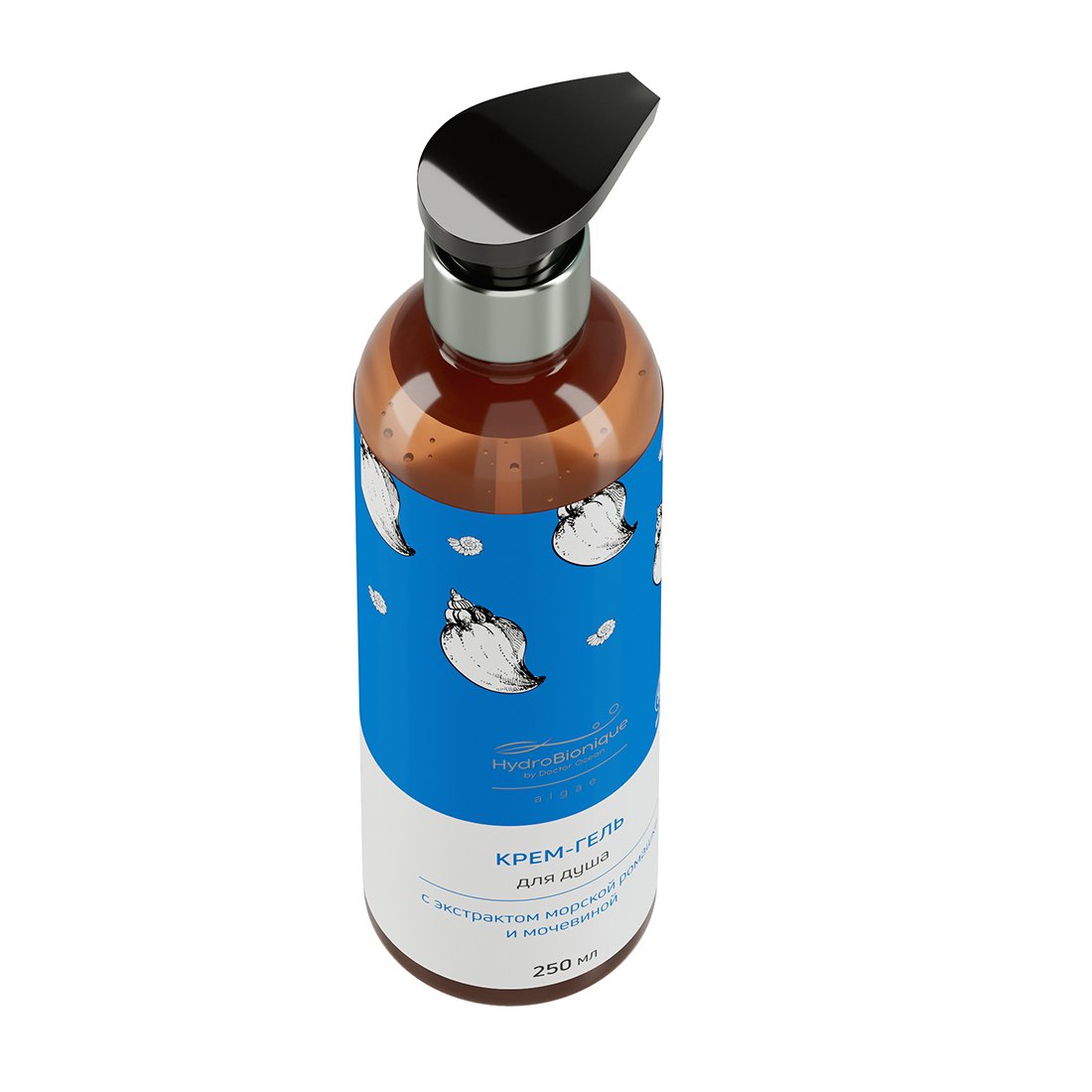 Body care shower gel + cream sulfates parabens free Private label 250 ml sea camomile & urea shower gel for sensitive skin